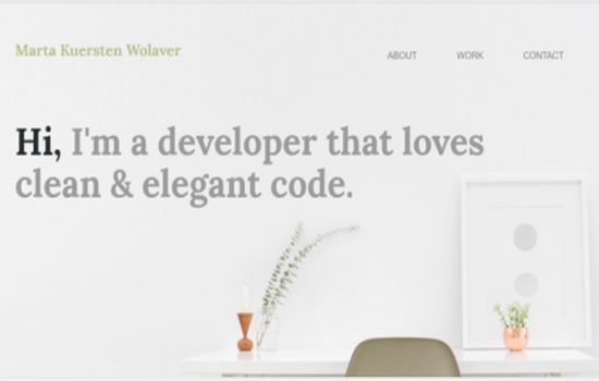 Sample template website screenshot